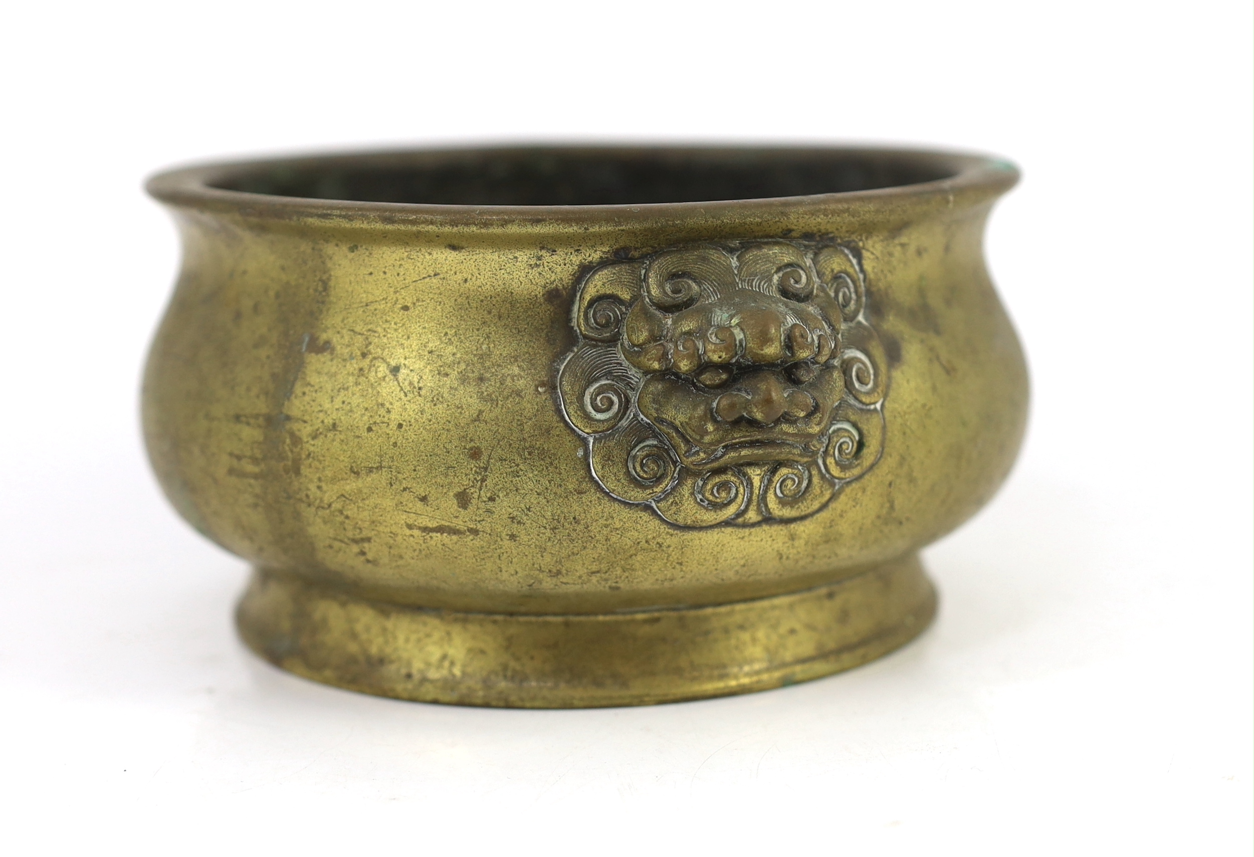 A Chinese polished bronze censer, gui, Xuande mark, 18th/19th century